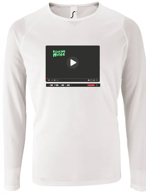 we wee -Relaxing music μακρυμάνικο white -μπροστινή όψη