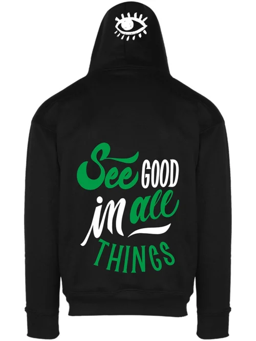 we wee - Dust Ζακέτα φούτερ SEE GOOD IN ALL THINGS black - πίσω όψη