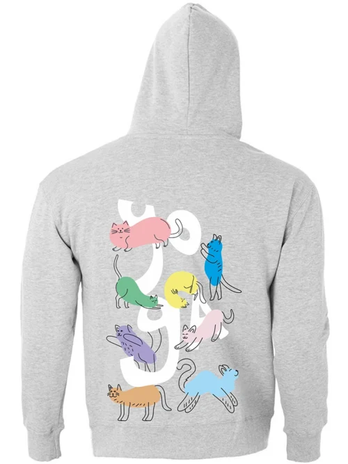 we wee - Dust Ζακέτα φούτερ YOGA CAT GREY MELANGE - πίσω όψη