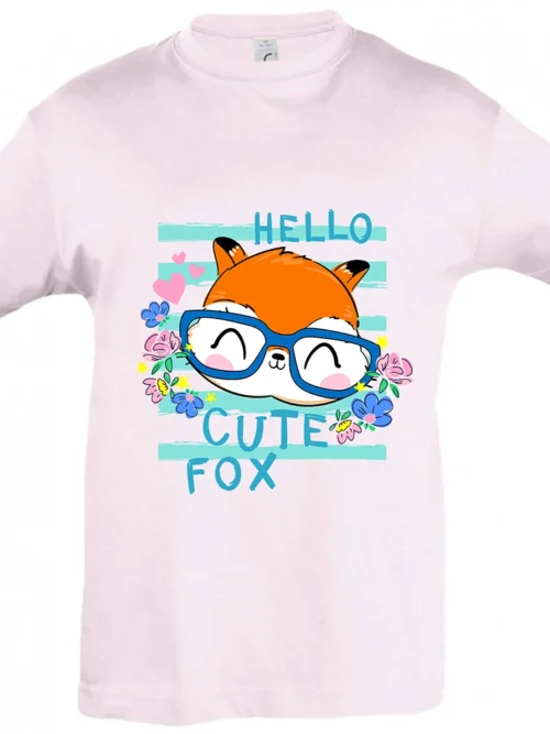 we wee -Cute Fox -Pale Pink - Μπροστινή όψη