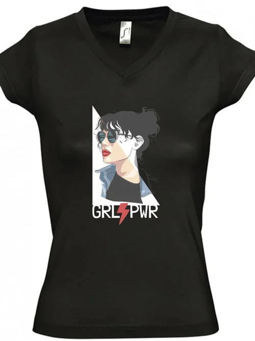 we wee -GIRL POWER - BLACK - Μπροστινή όψη