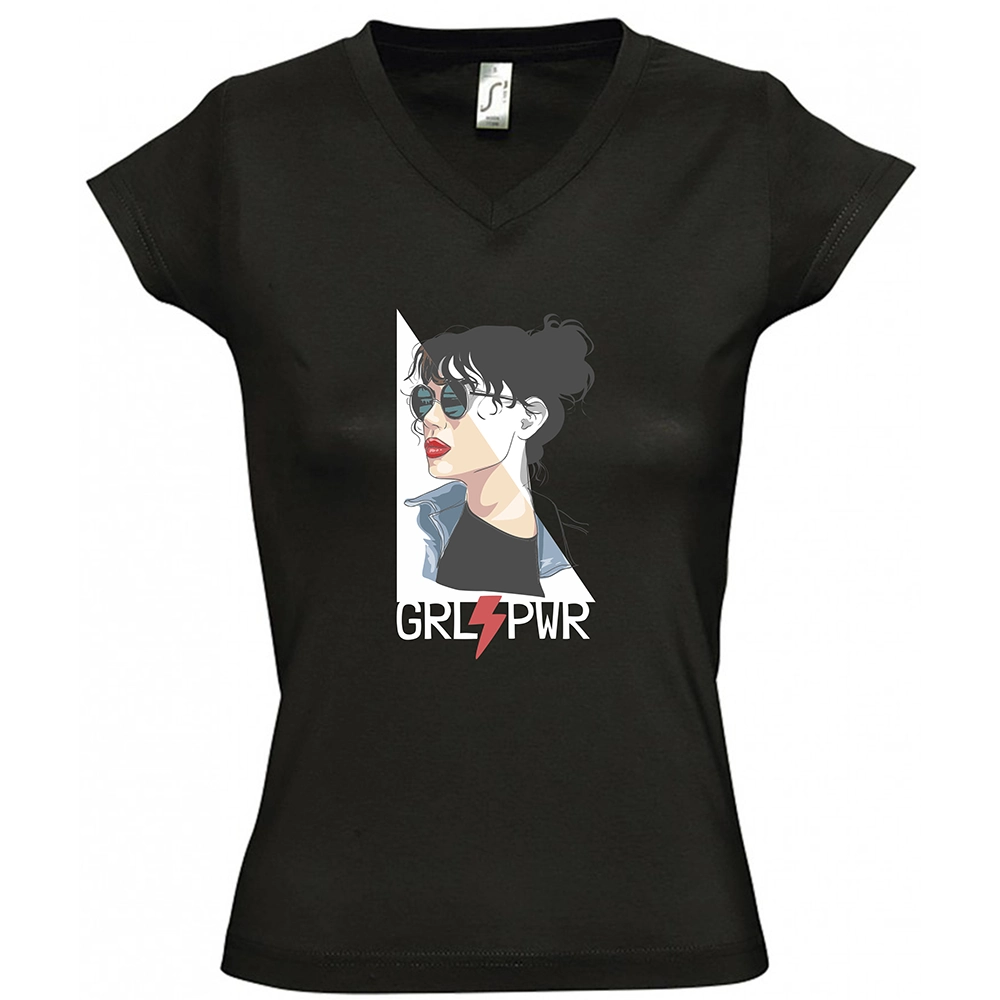 we wee -GIRL POWER - BLACK - Μπροστινή όψη